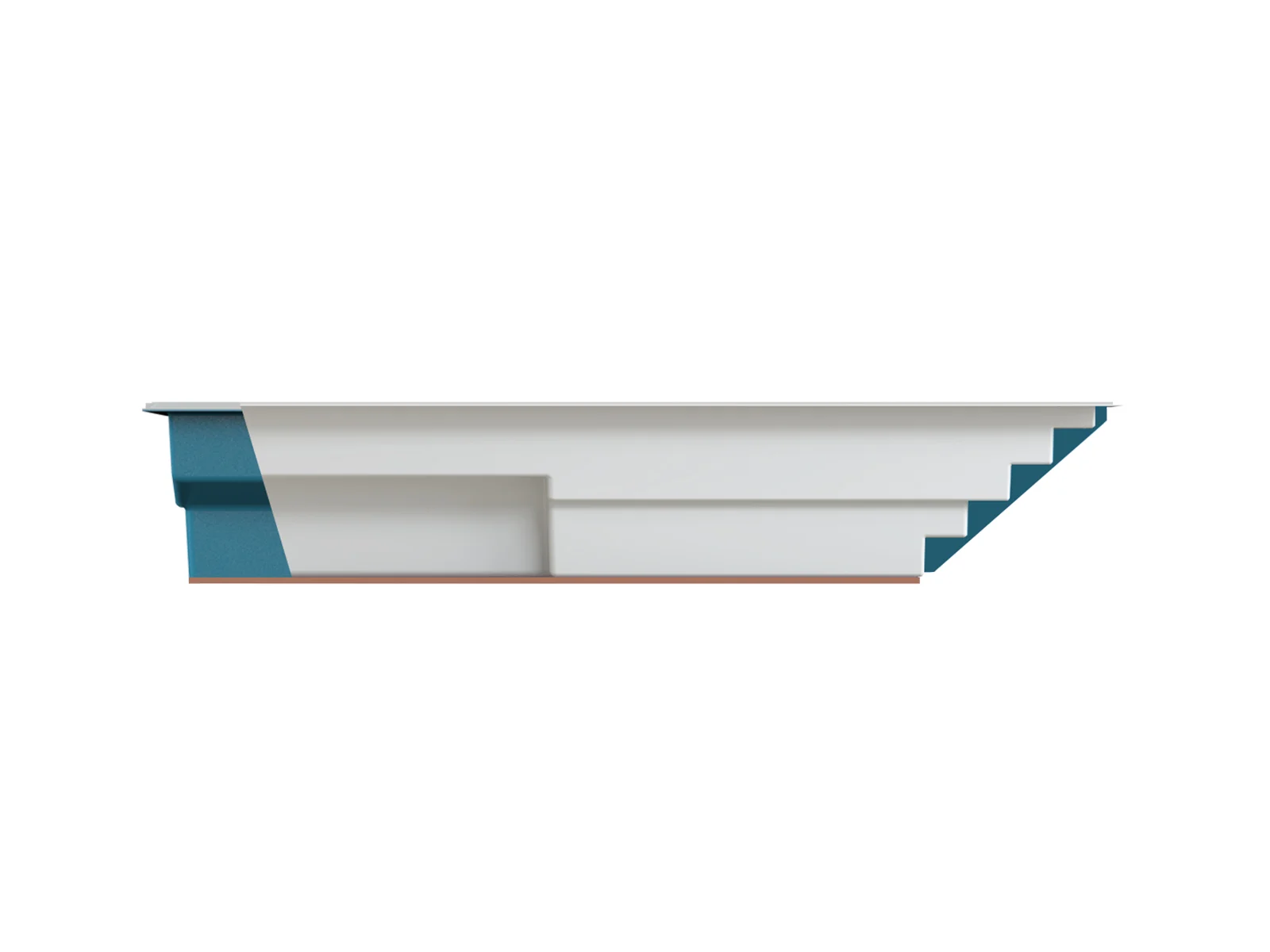 Piscine creusée en fibre de verre Mova, modèle 13x27