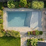 Piscine creusée en fibre de verre Mova, modèle 12x25 - Signature