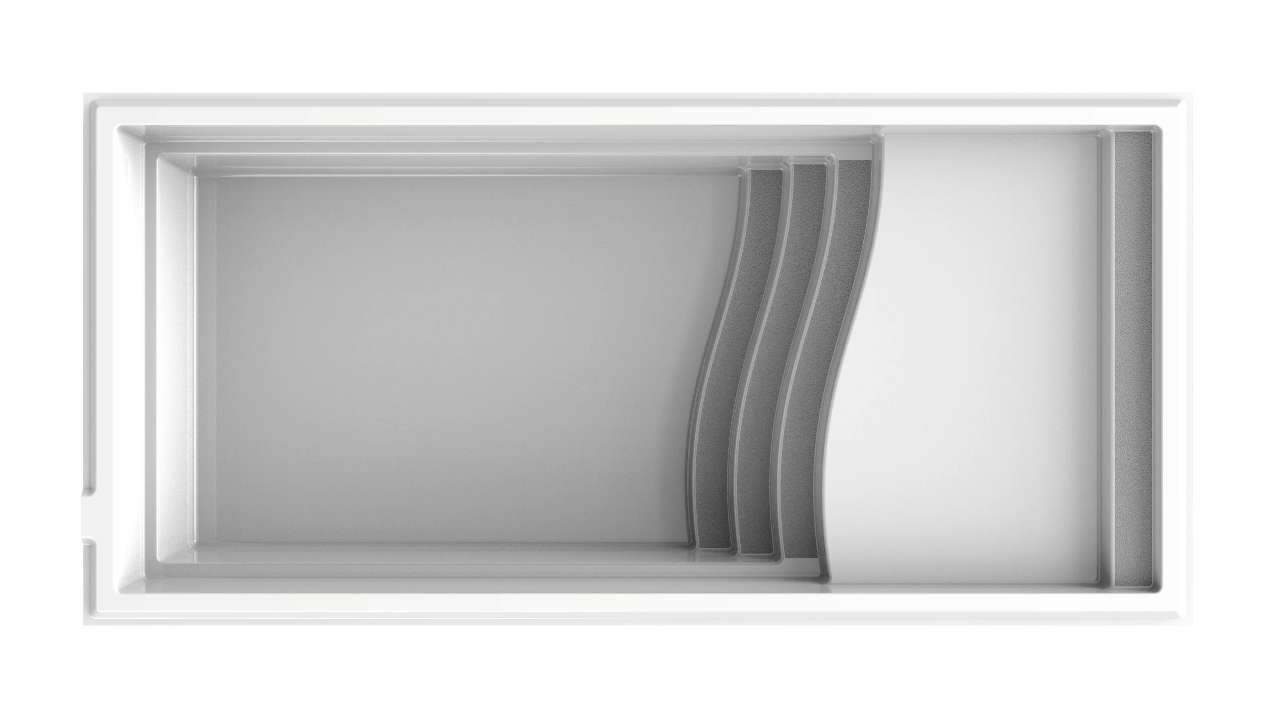Piscine creusée en fibre de verre Mova, modèle 12x25 - Signature