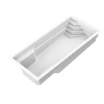 Piscine creusée en fibre de verre Mova, modèle 12x24 - Pente, vue d’angle