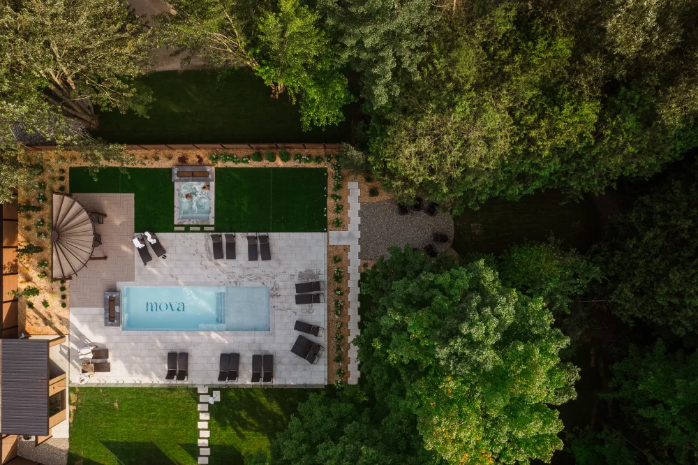 12x37 Pool with sun ledge - Wispy grey