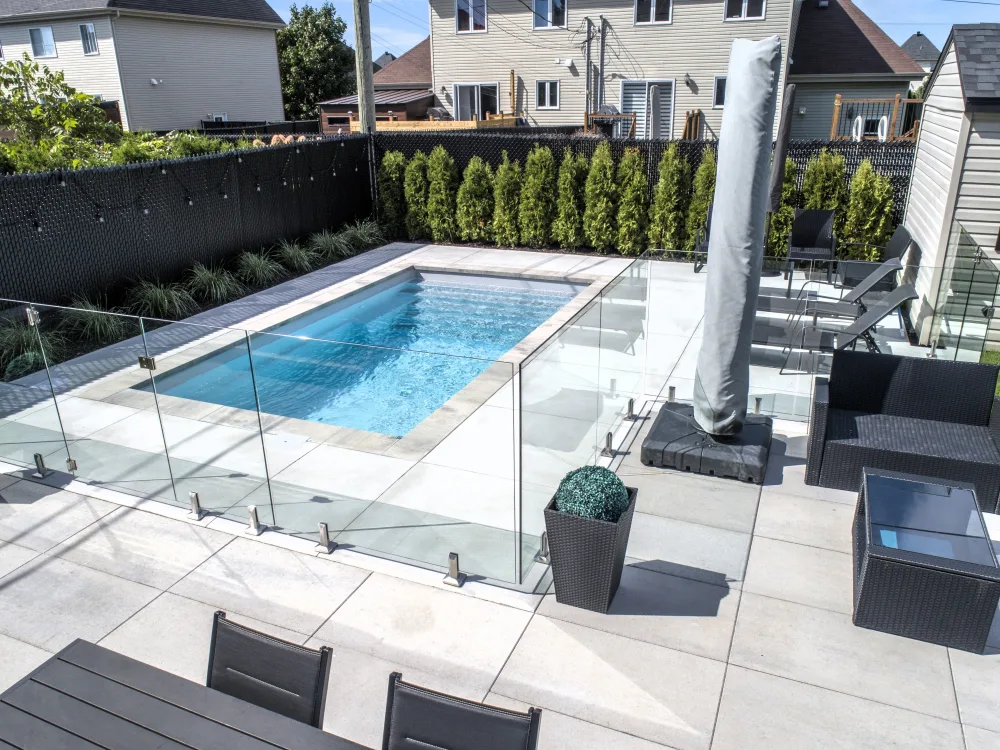 11x25 Flat bottom pool - Wispy grey