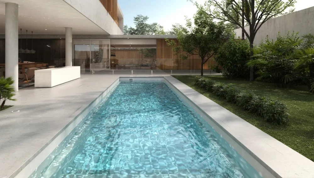 9x37 Lap pool - Cloud white