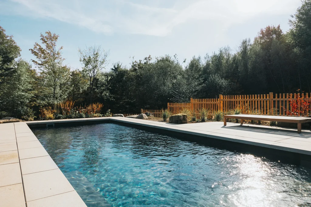 12x34 Pool with sun ledge - Stone grey